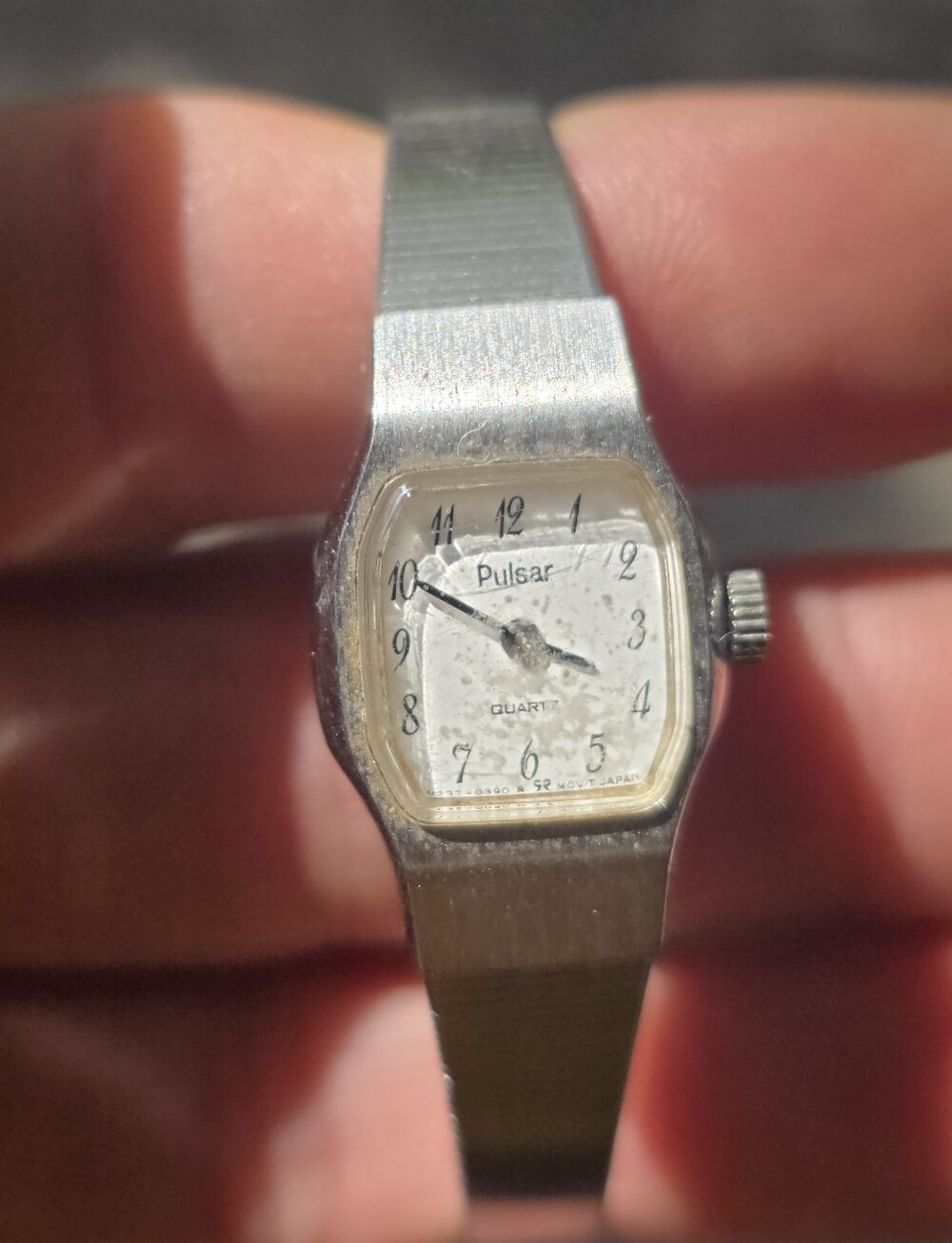 Pulsar Silver Stainless Steel Ladies Watch with White Dial